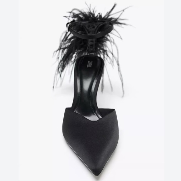 Zara satin feather heels - Picture 3 of 5